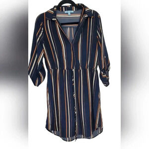 She + Sky Striped dress